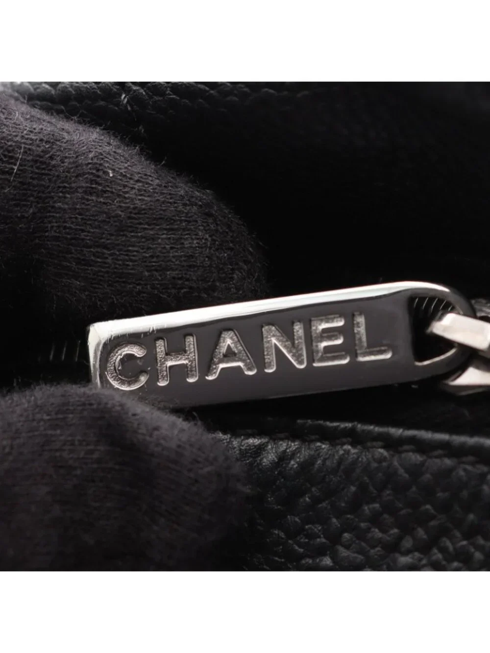 Chanel Chocolate Bar Black Caviar Leather Boston